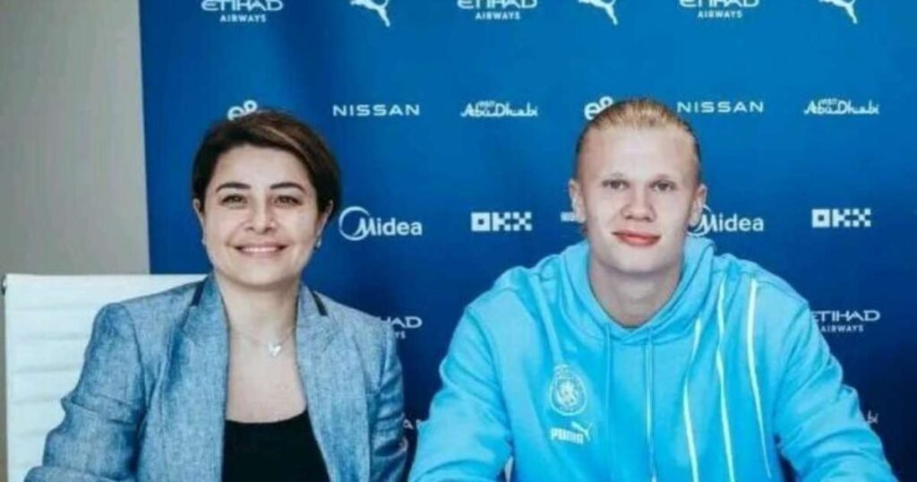 Rafaela Pimenta esteve &agrave; frente da transfer&ecirc;ncia de Haaland para o Manchester City.