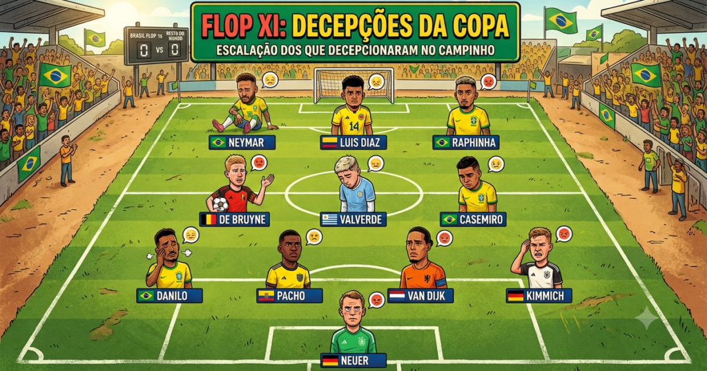 Os piores da Copa 2026: portal Terra elege a seleção das decepções do Mundial