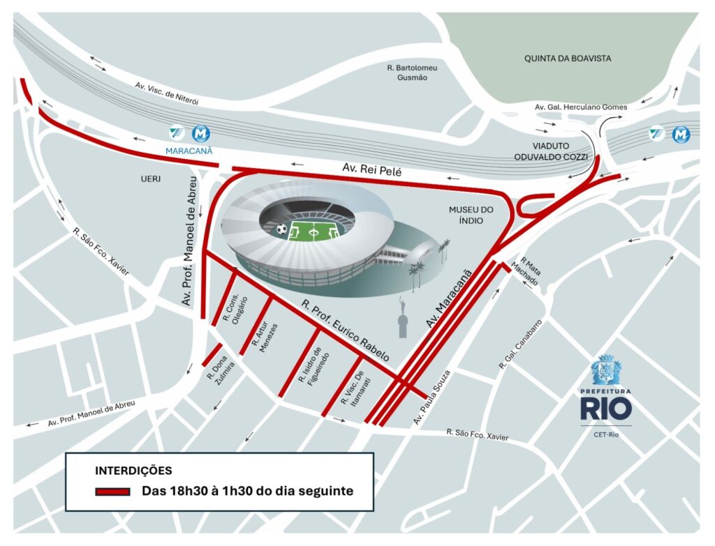 CET-Rio monta operação especial para Flamengo x Cruzeiro no Maracanã