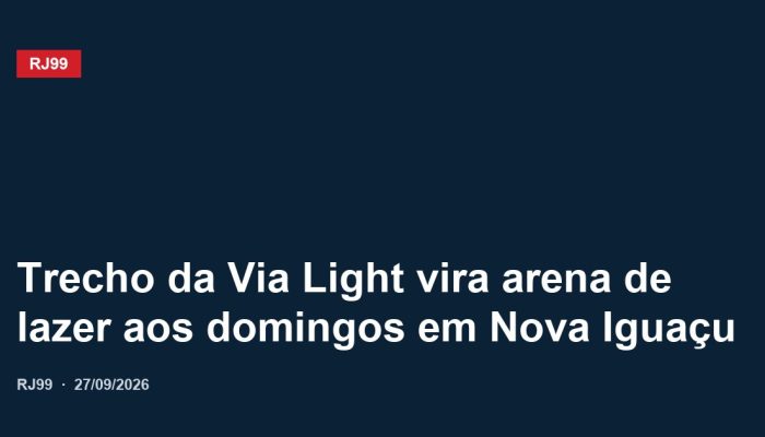 Trecho da Via Light vira arena de lazer aos domingos em Nova Iguaçu