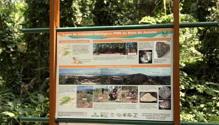Meriti entra no roteiro do Caminhos Geológicos com painéis no Horto Botânico