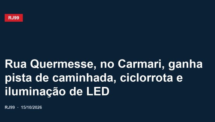 Rua Quermesse, no Carmari, ganha pista de caminhada, ciclorrota e iluminação de LED