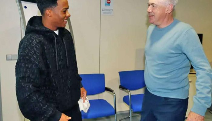 Endrick e Carlo Ancelotti &ldquo;estrelam&rdquo; esquete feita por IA nas redes sociais &ndash; Divulga&ccedil;&atilde;o Foto: Jogada10