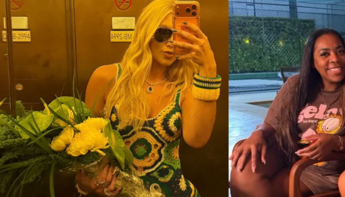 Voltaram? Virg&iacute;nia comemora por Vini Jr., aparece com a m&atilde;e dele e ganha (mais!) flores ap&oacute;s jogo do Brasil na Copa 2026.