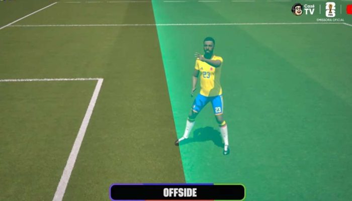 Gol da Col&ocirc;mbia foi anulado por causa da ponta do p&eacute; Foto: Reprodu&ccedil;&atilde;o/Caz&eacute;TV