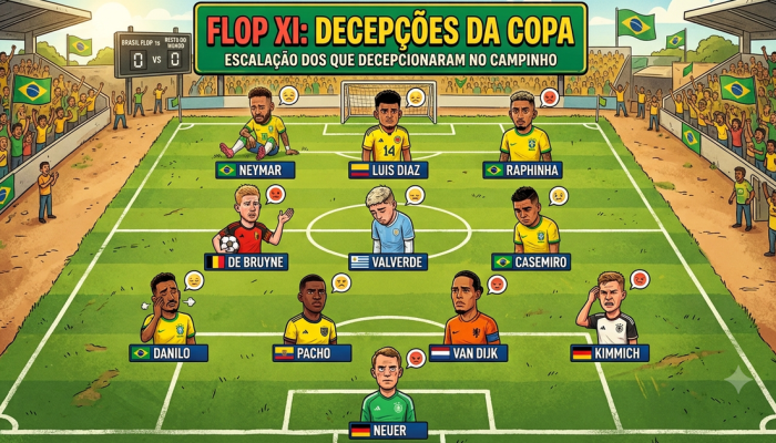Os piores da Copa 2026: portal Terra elege a seleção das decepções do Mundial